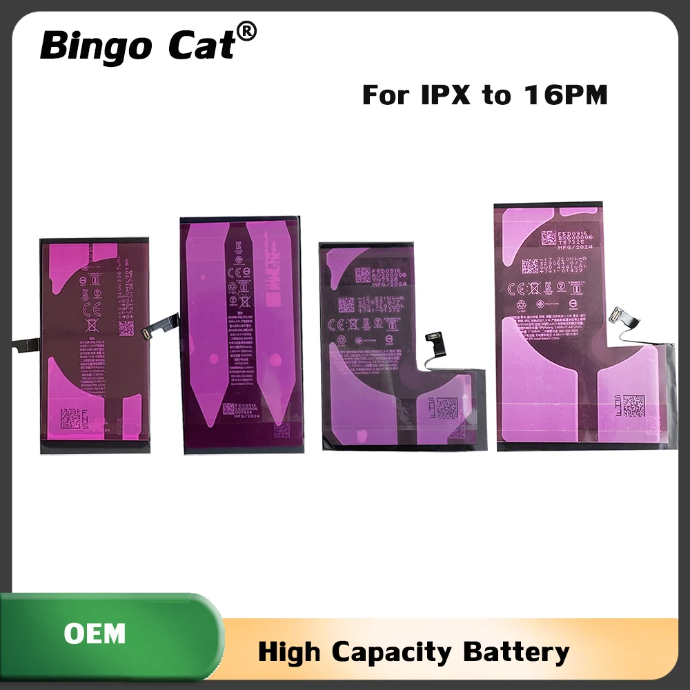 Battery Replacement for Iphone 16 14 15 X XR XS 11 12 13 12Pro 13Pro Pro Max - Image 1