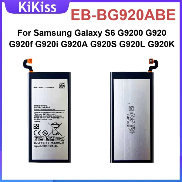 Battery for Samsung S3 S6 S7 Edge S8 S9 S10 plus S10E J5 A70 Note 10 A8 A51 Grand Duos G9350 G9082 Sm-N975Ds Sm-A515