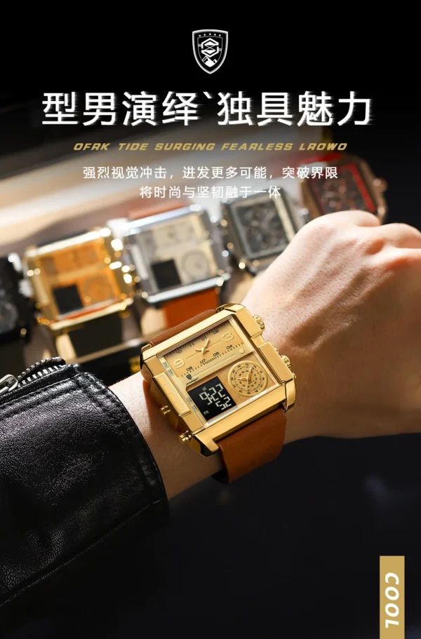 POEDAGAR Man Wristwatch Digital Multifunction Luxury Quartz Men'S Watch