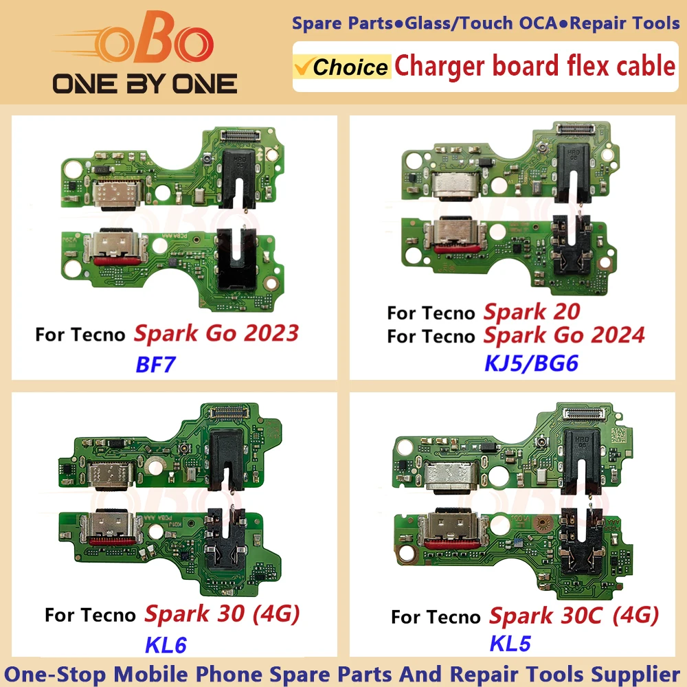 Charging Port Board for Tecno Spark 20 20C 30 PRO 30C GO 2023 2024 BF7 KJ5 BG6 BG7 Connector Flex Cable Repair - Image 1