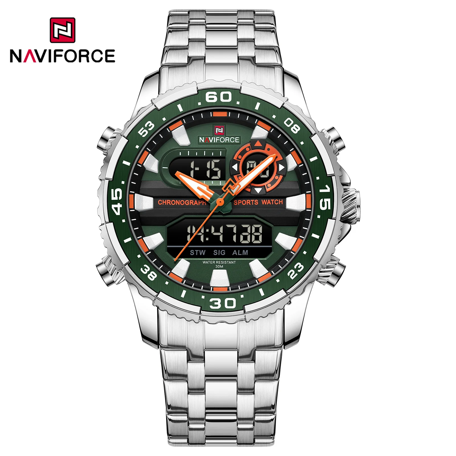 NAVIFORCE NF9234 Black Gold Men Wrist Watches Sport Waterproof Stainless Steel Strap - Image 10