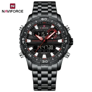 NAVIFORCE NF9234 Black Gold Men Wrist Watches Sport Waterproof Stainless Steel Strap - Image 18