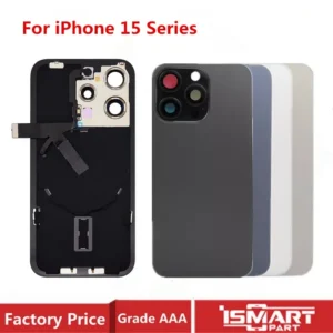 Iphone 15 Pro Max 15 plus Back Glass Cover Rear Case Door Housing with Wireless Flex Cable Metal Plate Replacement - Image 14