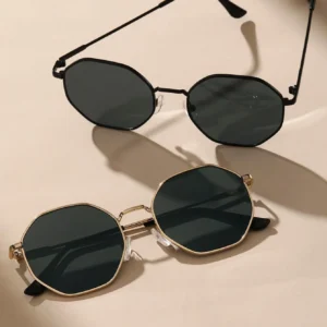 Classical Sunglasses Metal Geometric&Round Frame Fashion Classical Sunglasses for Vacation Decors Photo Props - Image 5
