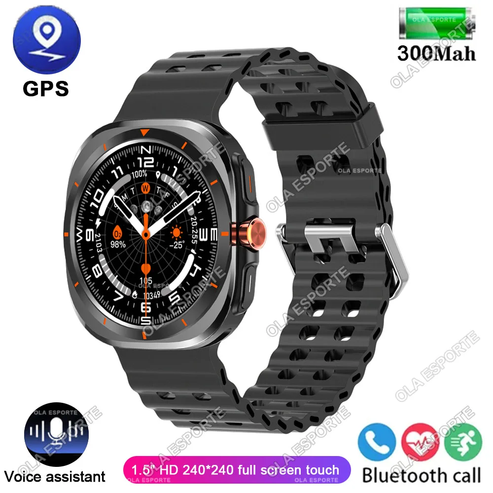 Smartwatch Men 1.52Inch HD Bluetooth Calls Waterproof Fitness Smart Watch 2025 Suitable for Samsung Galaxy Watch 7 Ultra New NFC - Image 1