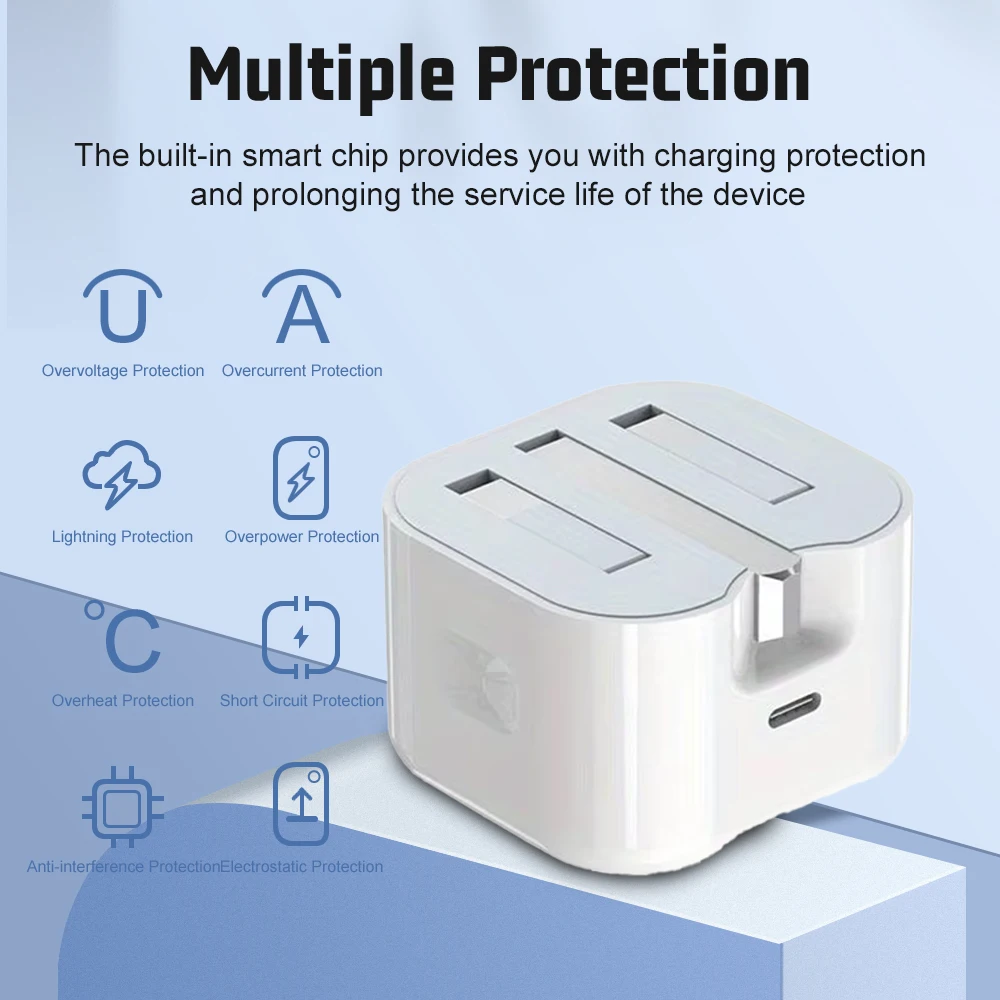 USB C Charger For iPhone 15 14 13 Pro QC3.0 Quick Charge PD 25W Type C Fast Charging Travel Wall Charger Power Adapter - Image 6