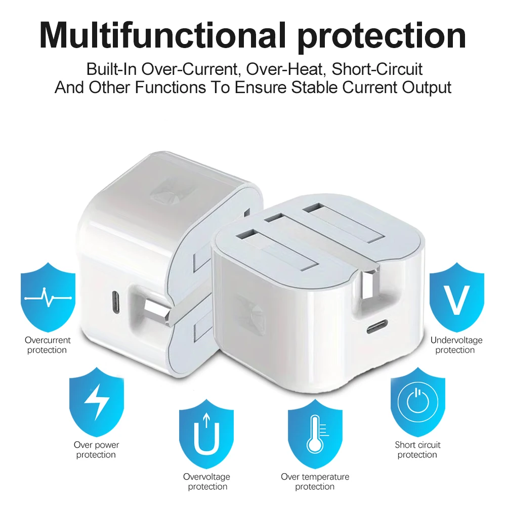 USB C Charger For iPhone 15 14 13 Pro QC3.0 Quick Charge PD 25W Type C Fast Charging Travel Wall Charger Power Adapter - Image 2