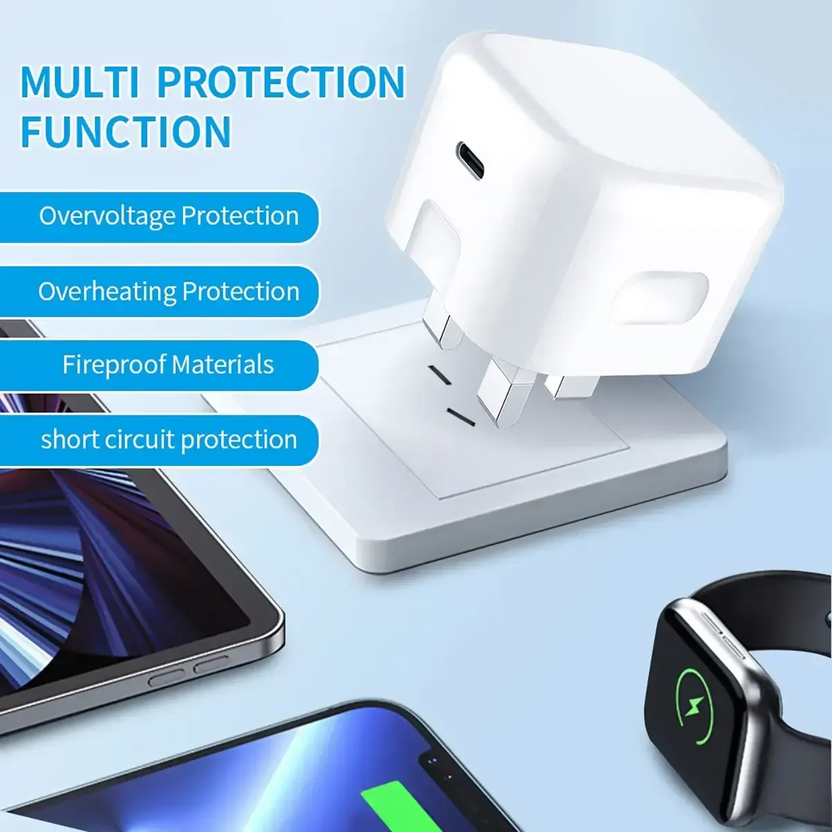 Fast Charger USB C Charger For iPhone16 15/Huawei/Samsung QC3.0 PD 25W Type C Fast Charging Travel Wall Charger Power Adapter - Image 4