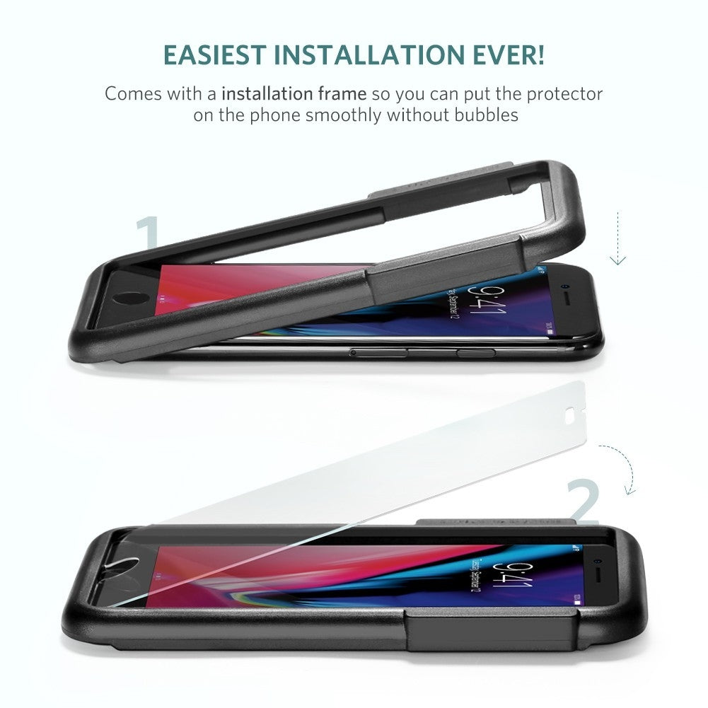 NNEDSZ  2.5D Round Edge HD Screen Protector, 2 Pack Tempered Glass For iPhone 7/8  Plus 5.5 inch 60395 - Image 1