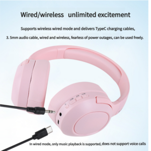 NNEDSZ Apricot TL-29 PRO Wireless & Wired Over-Ear Bluetooth Headphones - Comfortable and Versatile - Image 2