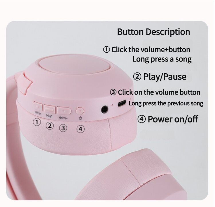 NNEDSZ Apricot TL-29 PRO Wireless & Wired Over-Ear Bluetooth Headphones - Comfortable and Versatile - Image 5