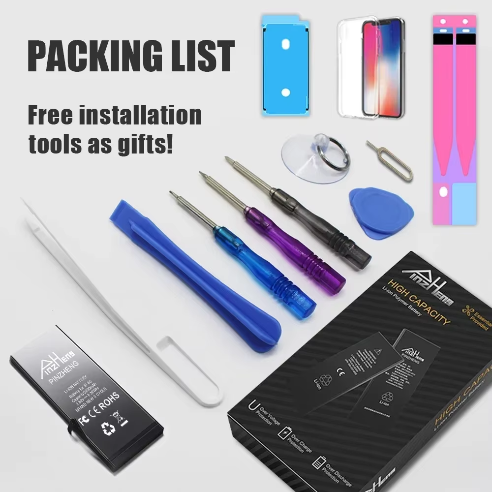 PINZHENG Battery for Iphone X XR XS 11 12 13 Mini Max Pro Promax Real High Capacity Replacement Bateria Warranty One Year - Image 7