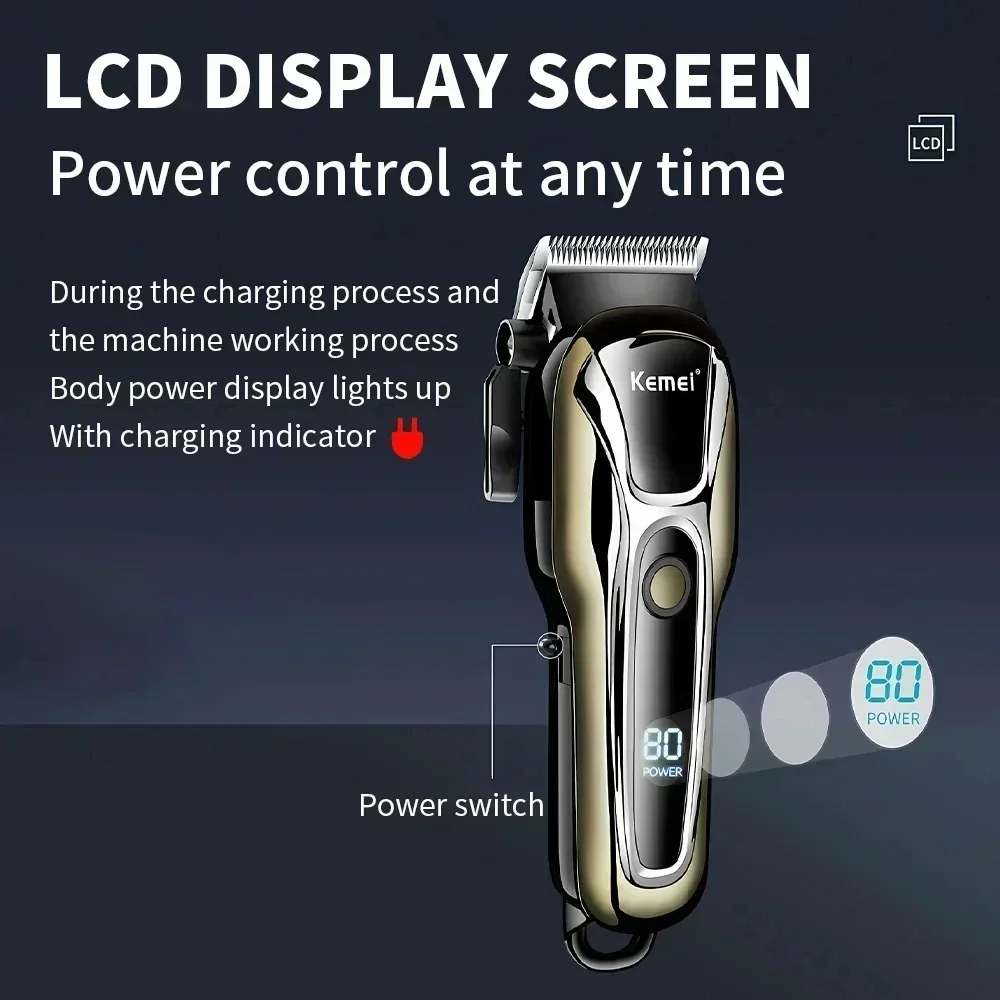 Rechargeable Hair Trimmer Professional Cordless Men Hair Trimmer - Image 3