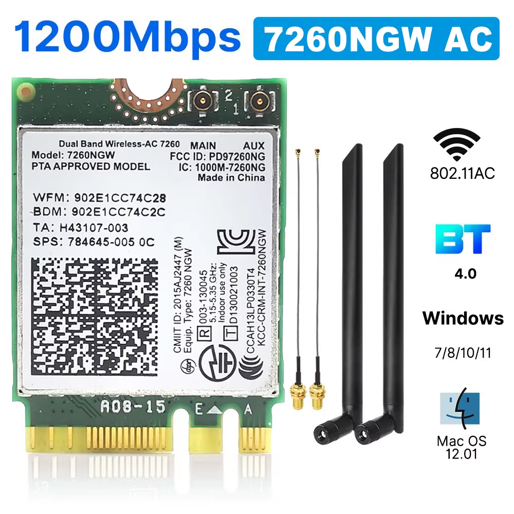 Wireless Network Card Wifi Dongle 802.11AC Dual Band 2.4G 5G - Image 1