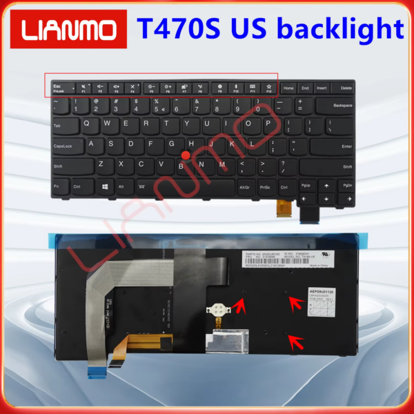 Lenovo Thinkpad T460S T470S T460P T470P US Notebook Keyboard