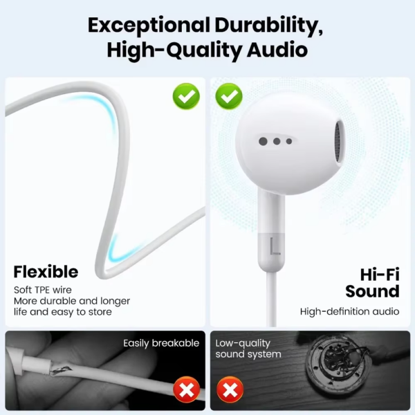 Wired Headphone Type C Earphone For Redmi Poco Huawei Samsung Earbuds Headset