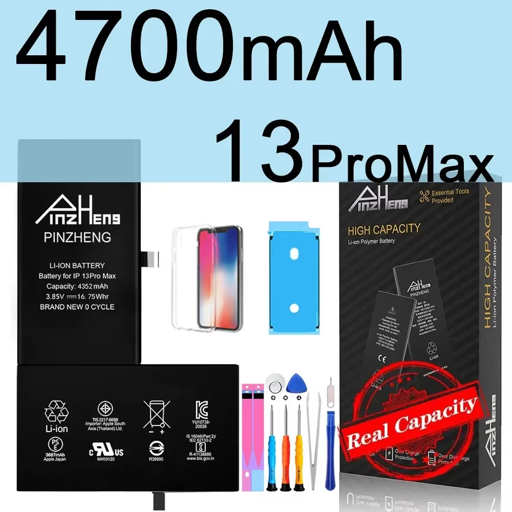 PINZHENG Battery for Iphone X XR XS 11 12 13 Mini Max Pro Promax Real High Capacity Replacement Bateria Warranty One Year - Image 20