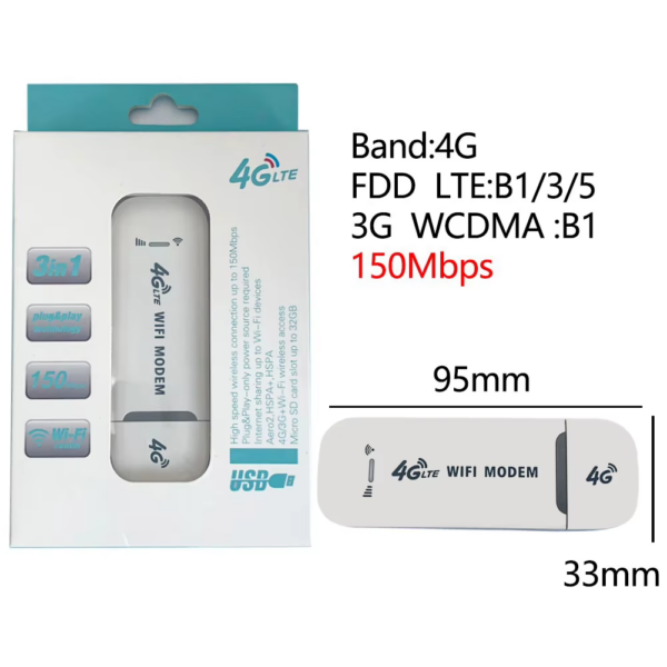 4G LTE Router Wifi Repeater Mifi Modem SIM Card Slot Usb/2100Mah