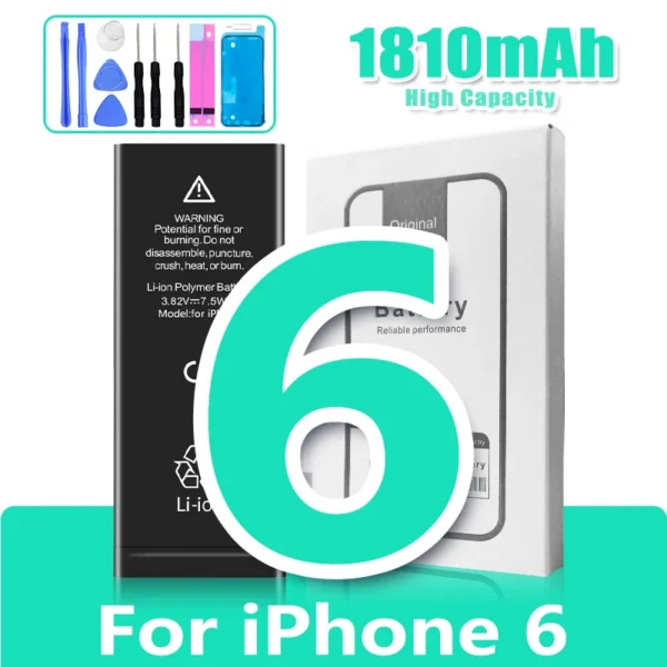 Battery for Iphone 7 8 6S 6 plus X XR 11 11Pro Xs Max High Capacity