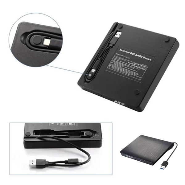 External Drive Shell Usb3.0/Usb3.0+Type-C Optical Drive Case 9.5Mm/12.7Mm