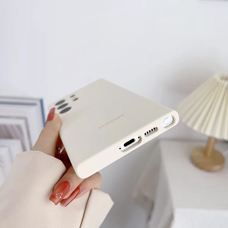 Galaxy S24 Uitra S23 Ultra Silky Silicone Cover Luxury Soft Touch - Image 5
