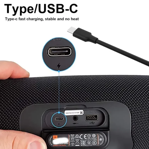 65W 20V 3.25A USB C Power Supply Charger Compatible for JBL Xtreme 3 Clip 4 5 6