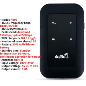 4G LTE Router Wifi Repeater Mifi Modem SIM Card Slot Usb/2100Mah - Image 9