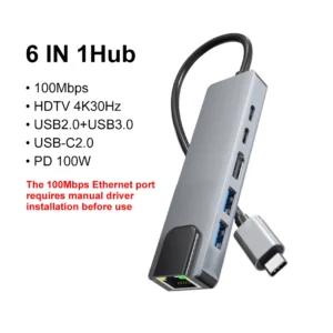 8 in 1 USB C Hub  Multi-Port Docking Station PD Ports, for Macbook Laptop - Image 9