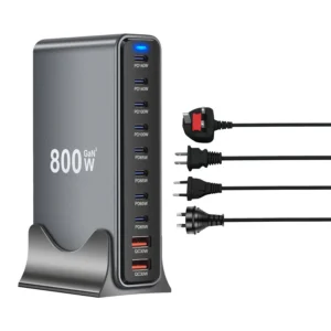 800W Gan 10 Ports Fast Charging Station Adapters USB C PD3.1 Desktop Charger - Image 7