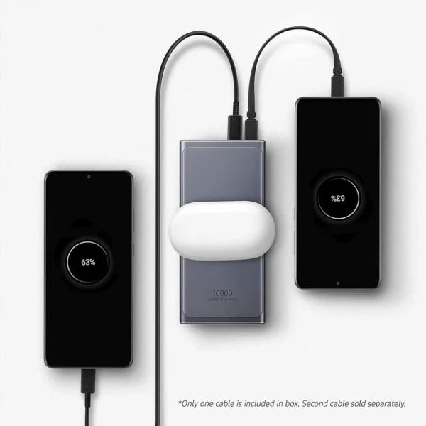 Wireless Power Bank 10000Mah Dual Type C Port Fast Charge Portble