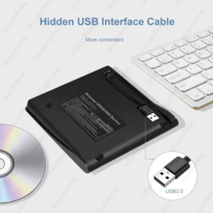 External DVD CD-ROM  Drive Enclosure 12.7/9.5Mm USB 3.0 for Lapto Macbook - Image 2