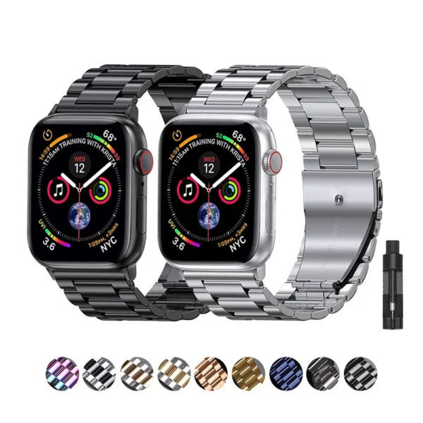Stainless Steel Strap for Watch Ultra 3 2 49 45 41 40 46 38 42 44Mm Metal Band Bracelet for Iwatch Series SE 11 10 9 8 7