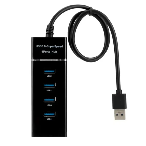 USB 3.0 HUB High Speed LED 1 to 4 Port Cable Splitter USB Data
