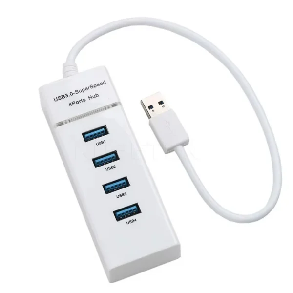 USB 3.0 HUB High Speed LED 1 to 4 Port Cable Splitter USB Data