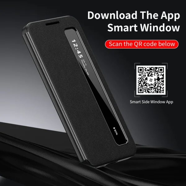 Smart Sleep Window Phone Case for Samsung Galaxy S26 Ultra S25 Ultra