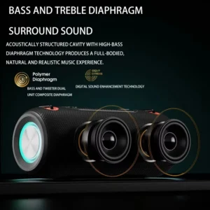 Outdoor Portable with Hand with RGB Light Speaker Subwoofer - Image 4