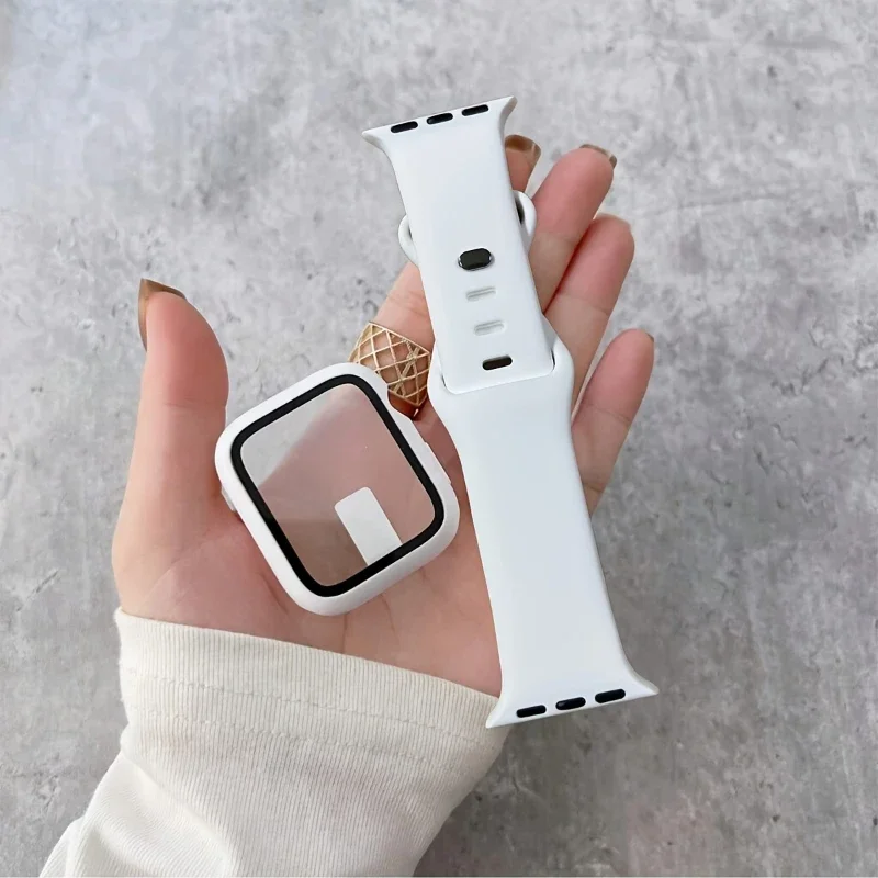 Glass+Case+Band for iWatch Bands 44Mm 40Mm 45Mm Iwatch Straps - Image 3