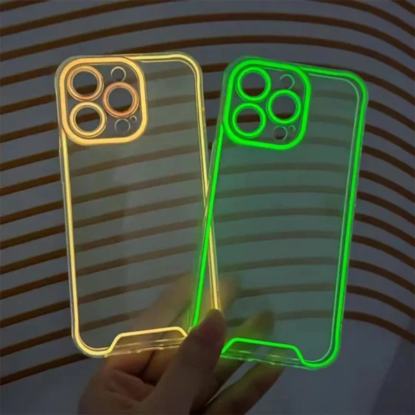Lighting Noctilucent Case for Iphone Luminous Neon Fluorescent Bumper Cover
