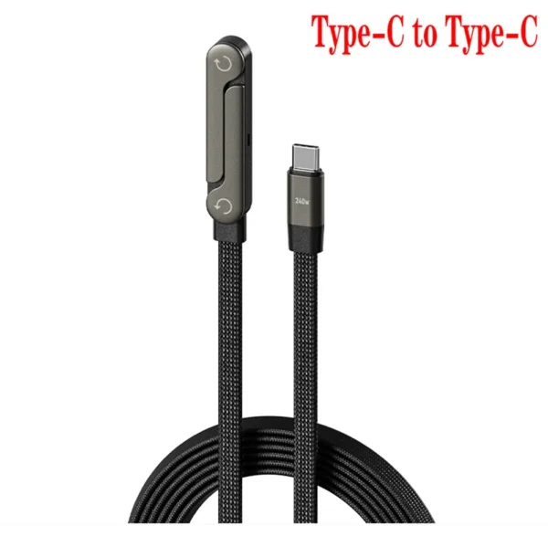 240W Fast Charging Foldable Phone Holder Data Cable Fast Charging Cable 2-In-1