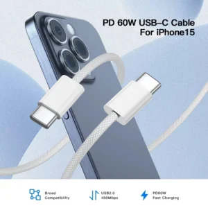 PD 60W Dual USB-C Fast Charging Cable for Iphone 15 16 Pro Max 15 16 plus Type C - Image 5