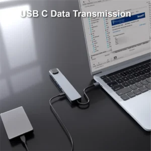 8 in 1 USB C Hub  Multi-Port Docking Station PD Ports, for Macbook Laptop - Image 6