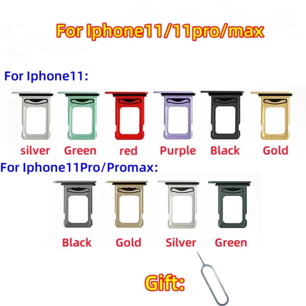SIM Card Tray for Iphone 11/11Pro/11Promax Card Slot