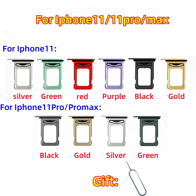 SIM Card Tray for Iphone 11/11Pro/11Promax Card Slot - Image 9