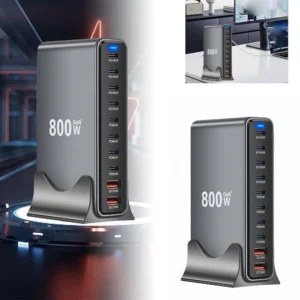 800W Gan 10 Ports Fast Charging Station Adapters USB C PD3.1 Desktop Charger - Image 5