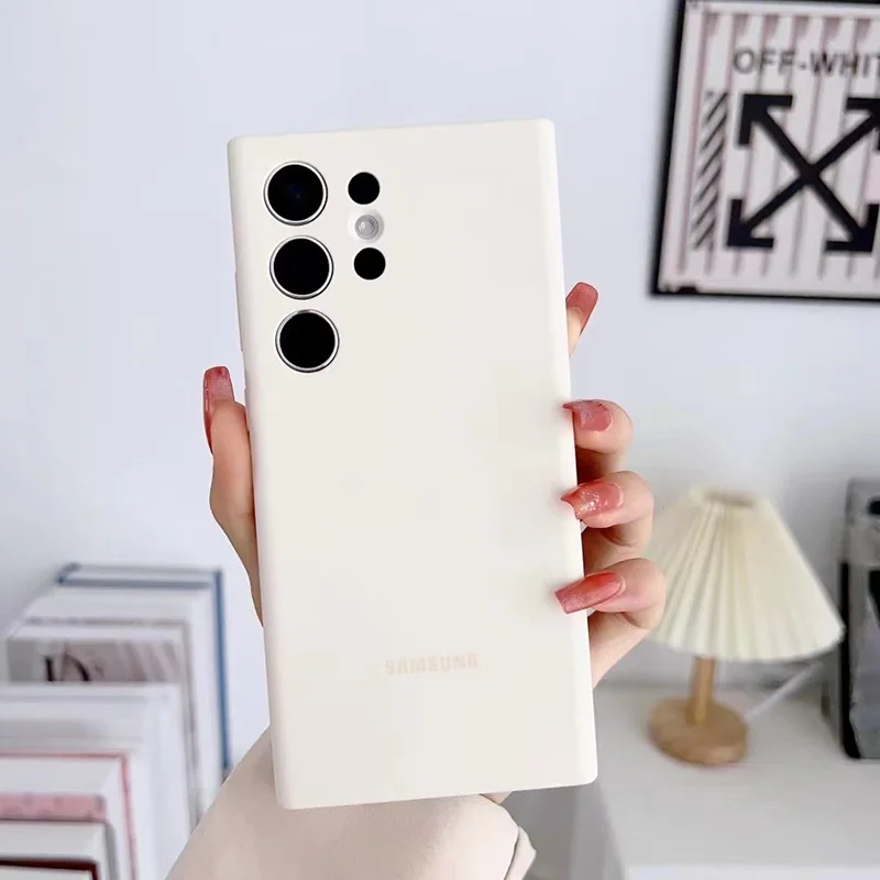 Galaxy S24 Uitra S23 Ultra Silky Silicone Cover Luxury Soft Touch - Image 22