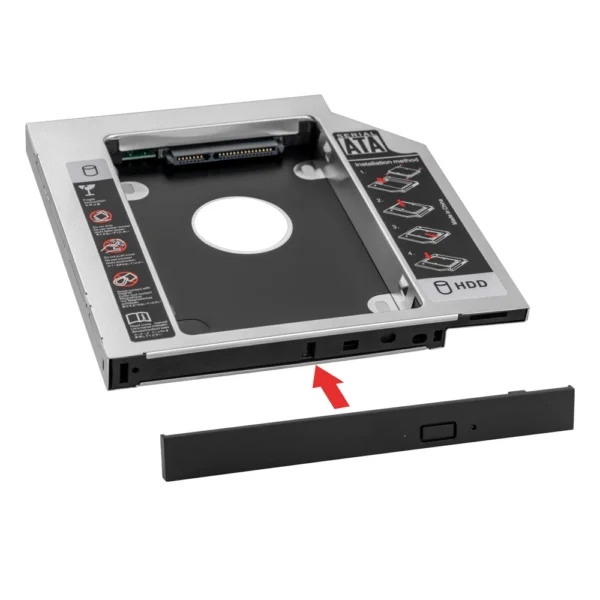 CD DVD ROM to SSD HDD Caddy SATA 3.0 for 2.5'' SSD Case