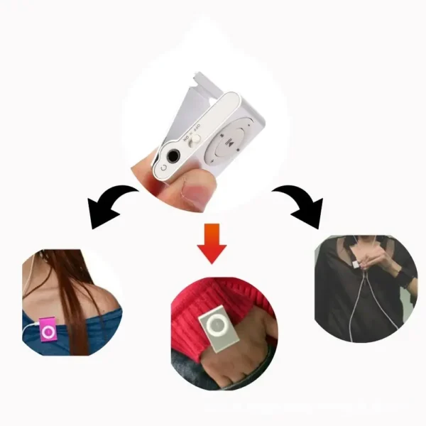 Mini MP3 Player Music Media Mini Clip Support TF Card