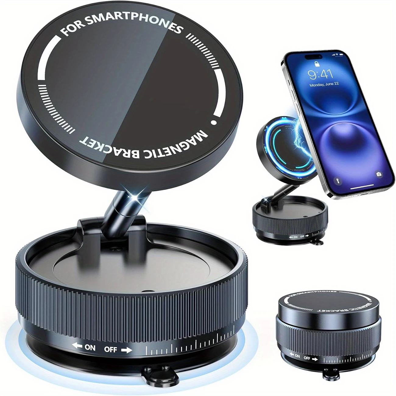 360° Vacuum Magnetic Car Phone Holder with Magsafe - Image 2