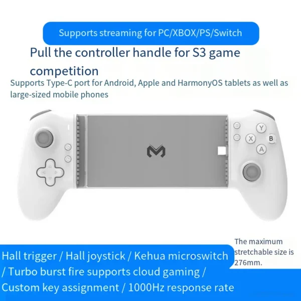 PDXG36 PORODO GAMING Handle S3 for Mobile Phones and Tablets Type-C