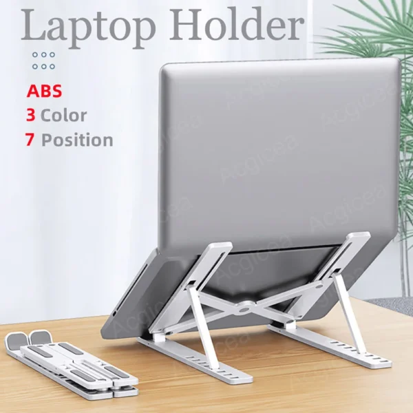 Foldable Laptop Stand 7 Levels ABS Portable Tablet Computer Bracket